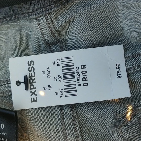 EXPRESS Destructed Mid Rise Leggings - Picture 12 of 13